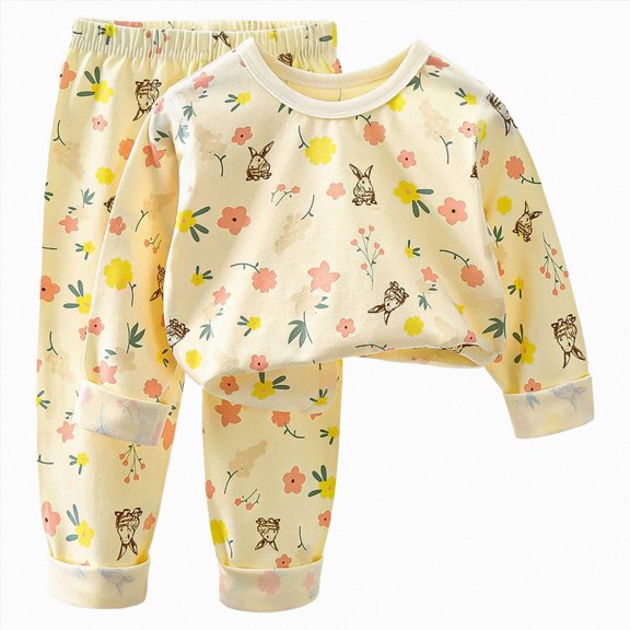 Baby Boys Girls Pajama Sets Toddler Long Sleeve Sleepwear Sets Rayon From Bamboo Pajamas Sets Pjs,Striped 6-12 Months 12-24 Months 2t 3t 4t 5t 6t 7t 8t 9t Children(Gold,8-9 Years)