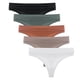 thumbnail image 2 of 5 Piezas de Tangas Deportivas para Yoga Media Espalda Tangas de Talle Bajo Tangas de Cintura Ancha Cómodas Tangas Acanaladas Tangas de Talle bajo para Edding Noche de ANGGREK Otros, 2 of 7
