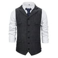 thumbnail image 2 of Babysbule Mens Winter Coats Men's Four Seasons Fashion Casual Suit Vest, 2 of 4