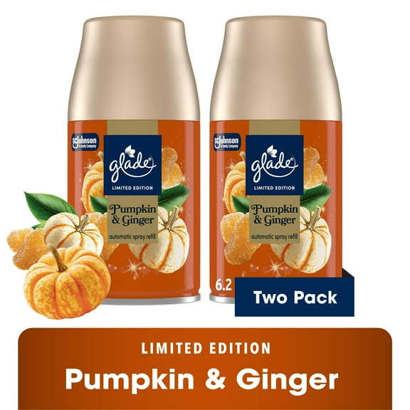 Glade® Automatic Spray Air Freshener Refill, Christmas Holiday Pumpkin & Ginger, 6.2oz., 2 Count