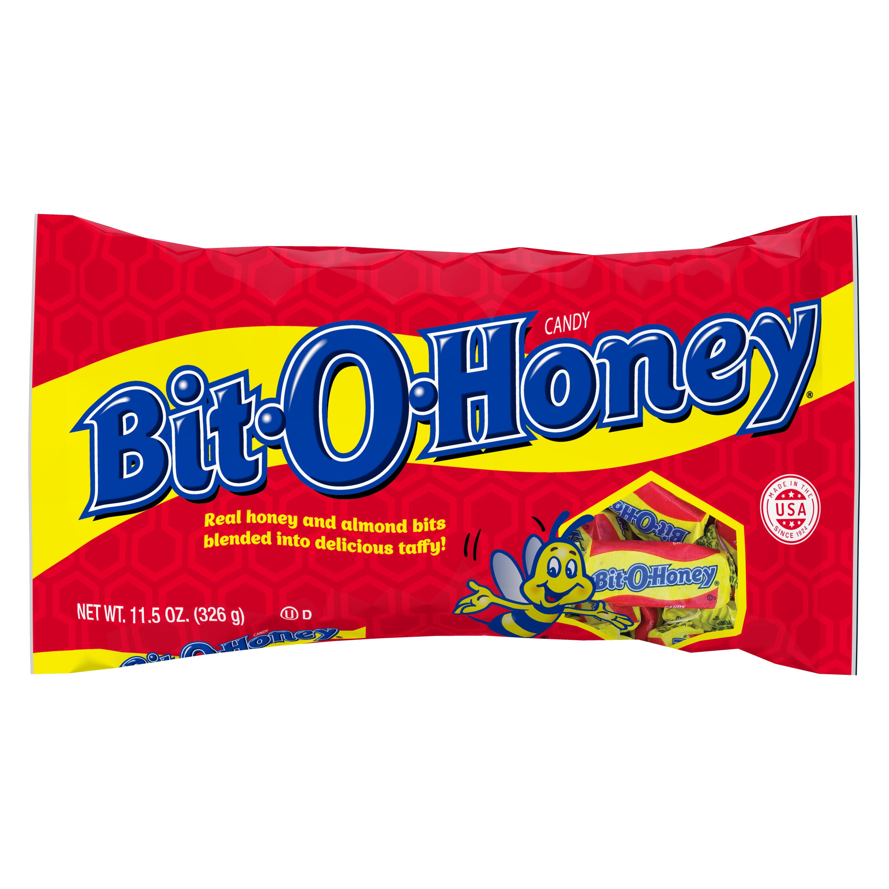Bit-O-Honey Honey and Almond Taffy Candy 11.5 oz. Lay Down Bag