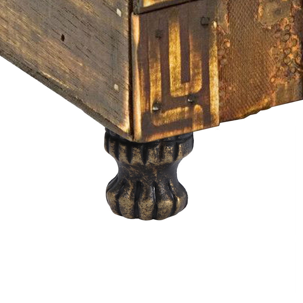 Tebru Wood Box Brass Corner Protector,4pcs Antique Brass Jewelry Chest