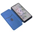 thumbnail image 2 of Case for Google Pixel 6A Magnetic Carbon Fiber Leather Folio Flip Case with Card Holder Kickstand, 2 of 5
