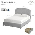 DG Casa Argo Tufted Upholstered Panel Bed Frame with Storage Drawers