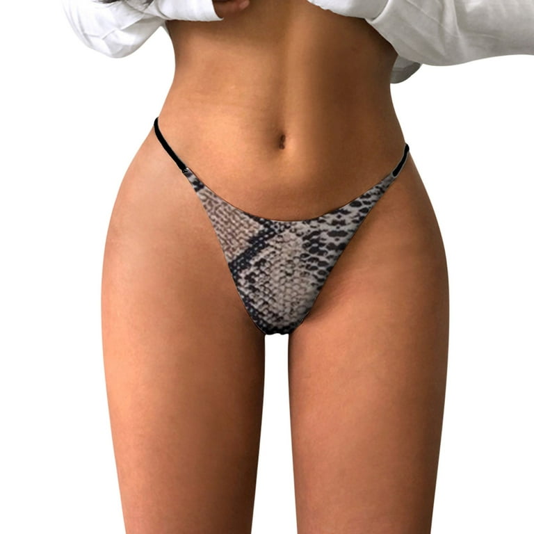 VerPetridure Thongs for Women Pack Cotton Underwear Sexy Panties for Women  Sexy Lingerie Thin Strap Thong Low-waist Bikini T-shaped Underwear