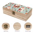 thumbnail image 3 of 7.9×2.3 In Wooden Boxes Durable Easy To Use Dustproof Prevent Slippery Delicate And Cabinet Whimsical Santa Pattern, 3 of 8