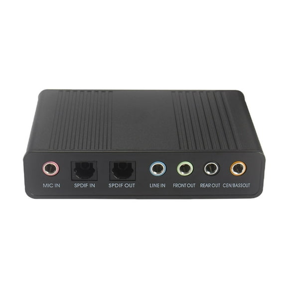 Sound Card, High Performance, USB Audio Adapter, Durable, Premium, Replaces, 6 Channel 5.1 External Sound Card for Laptop Desktops Recording PC