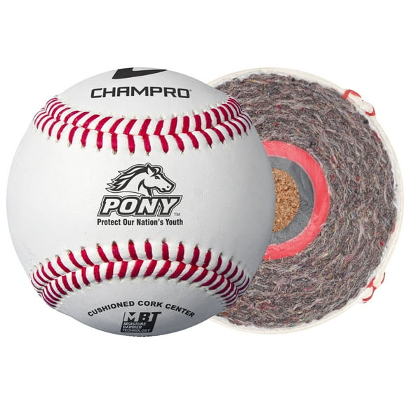 CHAMPRO Pony League Baseballs, 12 Pack