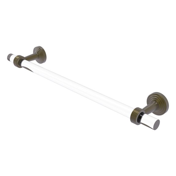 Pacific Beach Collection 30-in Towel Bar with Groovy Accents in Antique Brass