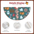 thumbnail image 4 of Daiia cute Skull organ Drawing Merry Christmas Tree Skirt , Xmas Large Lace-up Tree Skirt, Santa Snowflakes Rustic Home Decorations New Year Party Farmhouse Decor-36", 4 of 7