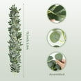 thumbnail image 2 of 10pcs 5.9ft Artificial Eucalyptus Garland with Willow Leaves Greenery Garland Faux Silver Dollar Garland for Wedding Party Table Decor Indoor Outdoor Decoration Christmas, 2 of 5