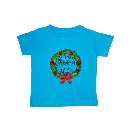 

Inktastic I Love Christmas with My Mimi Wreath Gift Baby Boy or Baby Girl T-Shirt