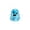 B003- Light Blue, variant on Small Squeeze Halloween Toys, Halloween Ghost Decor, Cute Halloween Decor, Halloween Shelf Decor, Glow-In-The-Dark Yellow Glitter 3X3 Inch Squeeze Ghost, Portable Mini Display for