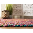 thumbnail image 4 of SAFAVIEH Braided Daphne Geometric Cotton Reversible Runner Rug, Red/Multi, 2'3" x 8', 4 of 10