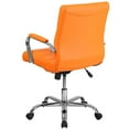 thumbnail image 4 of Scranton & Co Contemporary Vinyl Mid Back Swivel Office Chair in Orange, 4 of 9