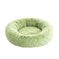 thumbnail image 2 of Cama nido de interior con forma de dona de peluche para cachorros, perros pequeños, medianos y grandes. verde, 2 of 8