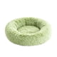 thumbnail image 2 of Cama redonda de felpa para mascotas, escondite, mejora el sueño y calma a tu perro o gato. verde, 2 of 8