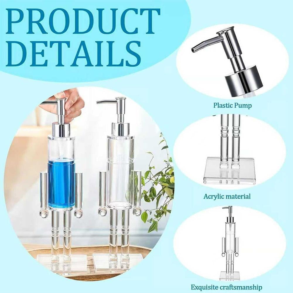 1 PCS Clear Nutcracker Soap Dispenser, Refillable Plastic Hand Soap Bottle for Christmas Holiday Decor, Elegant Kitchen & Bathroom Countertop Decoration