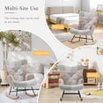 thumbnail image 4 of Teddy Upholstered Nursery Glider Rocking Chair - High Backrest Comfy Armchair | Versatile Accent Chair for Living Room, Bedroom, Offices, 4 of 7