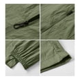 thumbnail image 5 of GrmtClth Men's Lightweight Stand Collar Windbreaker Jacket, Casual Full Zip Up Outerwear with Pockets, Breathable Coat Sun Protection Clothing Army Green 2XL, 5 of 8