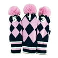 thumbnail image 5 of QccHieUs 3Pcs Knitted Golf Club Head Cover Head Protection Golf Headcover Set Sleeve Gift Pink, 5 of 9