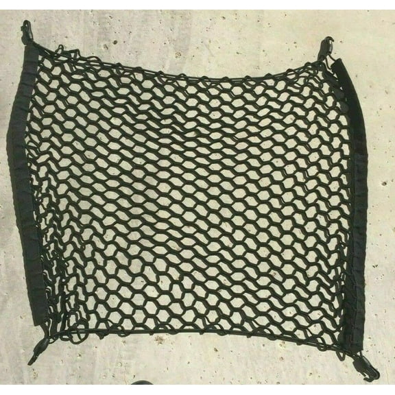 EACCESSORIES EA Rear Trunk Organizer Cargo Net for Mazda 3 2014-2023 – Floor Style Cargo Net for Hatchback – Premium Mesh Elastic Car Trunk Organizer Vehicle Carrier Storage – Compatible with Mazda 3