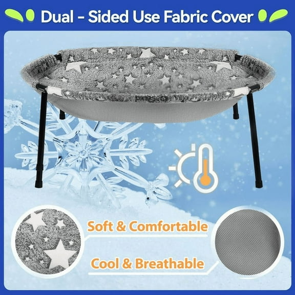 Napping Spot,Desk & Floor Cat Hammock,Soft Elevated Pet Bed for Dogs & Cats, Glow in The Dark,Raised Cozy Hammock,Cat Lounge Furniture