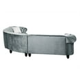 thumbnail image 4 of ACME Qulan Sectional Sofa with 2 Pillows in Light Blue Velvet, 4 of 5