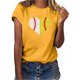 thumbnail image 1 of Gibobby Playera Corte clásico para Mujer Mujeres Casual Béisbol Impresión Mangas Cuello Redondo Camiseta Suelta Blusa Tops(Amarillo,CH), 1 of 4