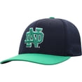 thumbnail image 3 of Men's Top of the World Navy/Green Notre Dame Fighting Irish Two-Tone Reflex Hybrid Tech Flex Hat, 3 of 4