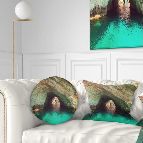 Designart 12" x 20" Brown Polyester Throw Pillow