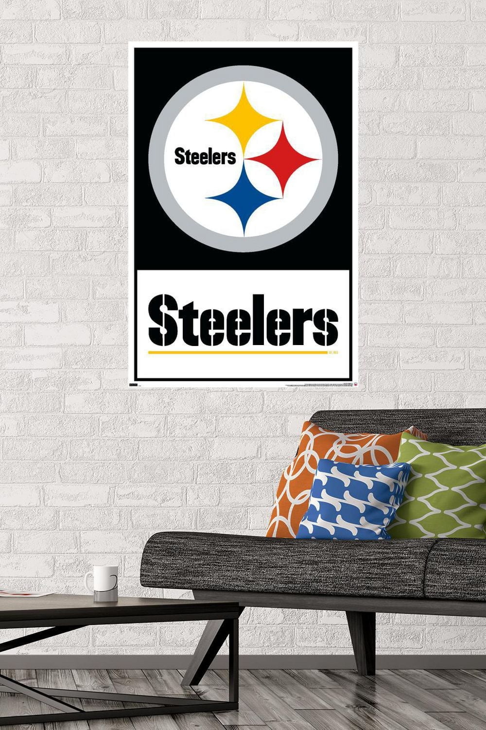 NFL Pittsburgh Steelers - Logo 21 Wall Poster, 22.375" x 34" Framed
