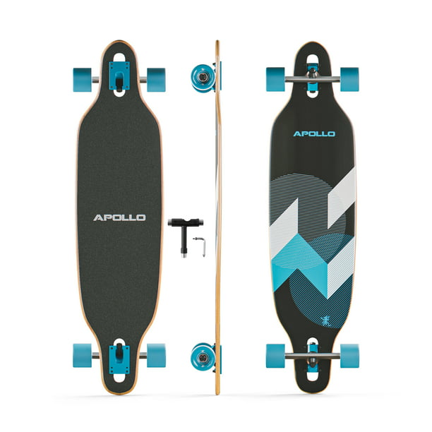 APOLLO Drop Deck Bamboo Longboard, Skateboard for Teenagers, & -