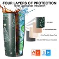 thumbnail image 7 of 20oz Tumblers Dark Green Christmas Tree Pattern Stainless Steel Vacuum Insulated Double Wall Travel Tumbler Cups Mug with Lid and Straw,Cleaning Brush for Cold & Hot Drinks, 7 of 7