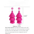 thumbnail image 2 of Boucles d'Oreilles à Pompon Colorées pour Femmes - Boucles d'Oreilles à Pompon Superposées, Bleu C01, 2 of 2