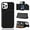 Black, variant on Creative Business PU Leather Phone Case for iPhone 12 11 Pro Max Plus Mini with Card Holder Case Card Slots Bracket Function Durable Shockproof Cover Black