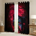 thumbnail image 2 of Wolf Curtains for Living Room,Red Moon Wolf Curtains 30%-50% Blackout ,Safari Animals Curtains & Drapes Gothic Home Decor Wolf Print Window Curtains 2 Panels 42"Wx63"L, 2 of 6