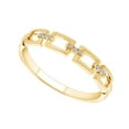 thumbnail image 2 of AFFY Round White Natural Diamond Link Stackable Ring In 10K Solid Gold-Ring Size-7, 2 of 2