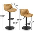 Stools Mid Century Modern Faux Leather Swivel Adjustable Height Stool