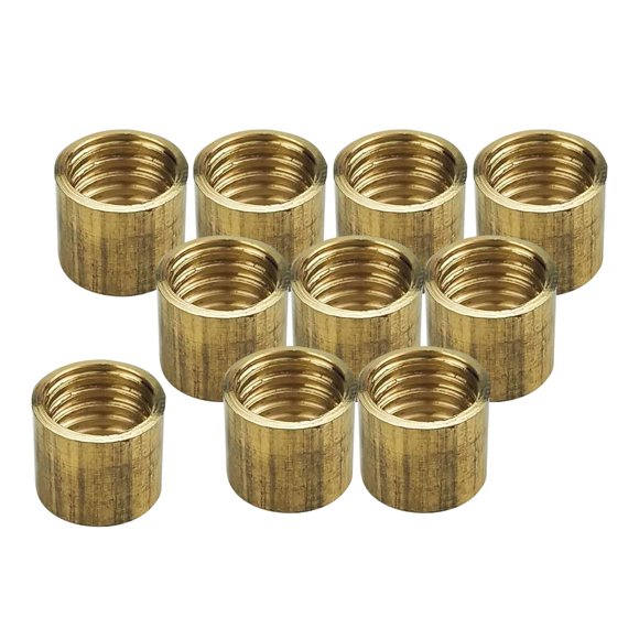 ziyahi 10Pcs Billiard Cue Ferrules Billiard Corner Hoop Copper for Billiard Cue DIY 12mm Copper 10.7mm
