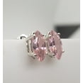 thumbnail image 3 of Marquise Pink Topaz Sterling Silver Earrings, 3 of 5