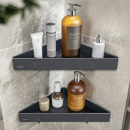 UNISOAR Two-Tier Bath Cornor Shower Caddy Shelf