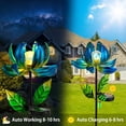 thumbnail image 3 of Waitmin Solar Battery Blue Metal Wind Spinners Solar Lights, 3 of 7