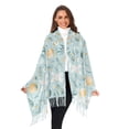 thumbnail image 3 of FORMRS Womens Scarf Winter Soft Long Big Warm Shawls Wrap Tassel Scarves, Floral Easter, 3 of 9