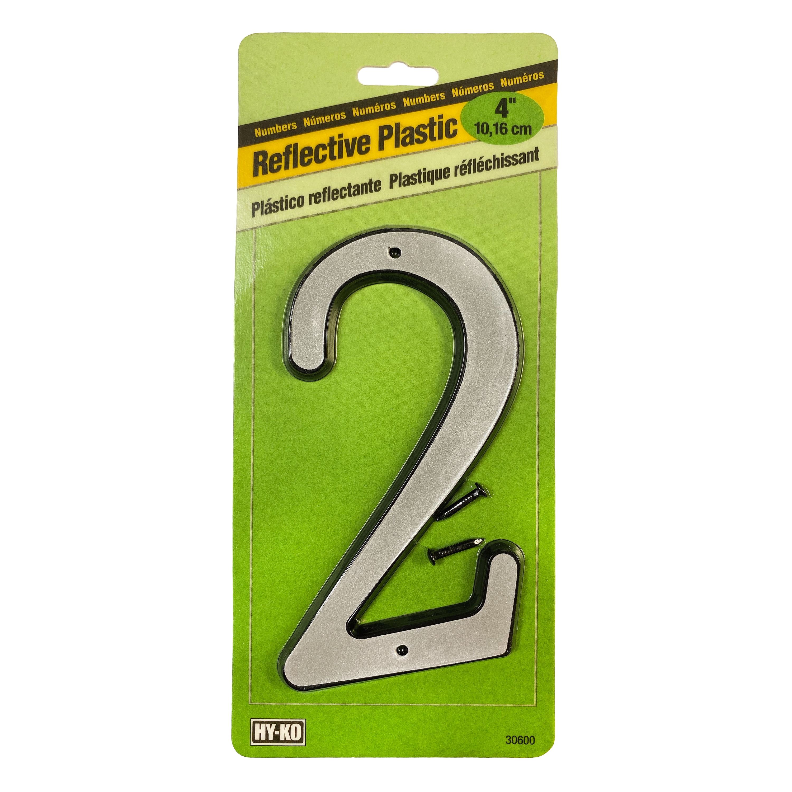 4" Reflective Plastic Number 2