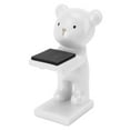 thumbnail image 1 of Bear Watch Stand Handcrafted Three Dimensional Modern Style Resin Watch Display Stand for Home Office White, 1 of 12