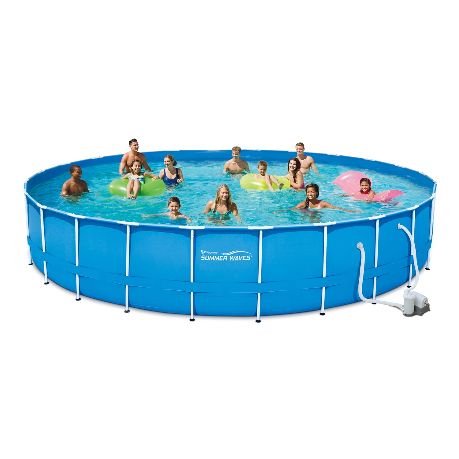 Above Swimming Round ft 24 Ground Waves Active Summer Frame Pool