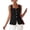 Black, variant on Womens Sleeveless Suit Vests Dressy Casual Square Neck Business Work Waistcoat Spring Button Blazer Vest Tops