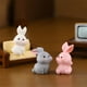 thumbnail image 4 of Buy 2 get 10% off Resin Rabbit Figurine Miniatures Ornament Rabbit Resin Ornaments For Holiday Celebrations Decoration Home Decor, 4 of 5
