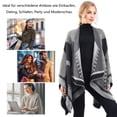 thumbnail image 5 of Reversible Winter Warm Poncho Shawl Wrap Thick Cardigan, 5 of 5